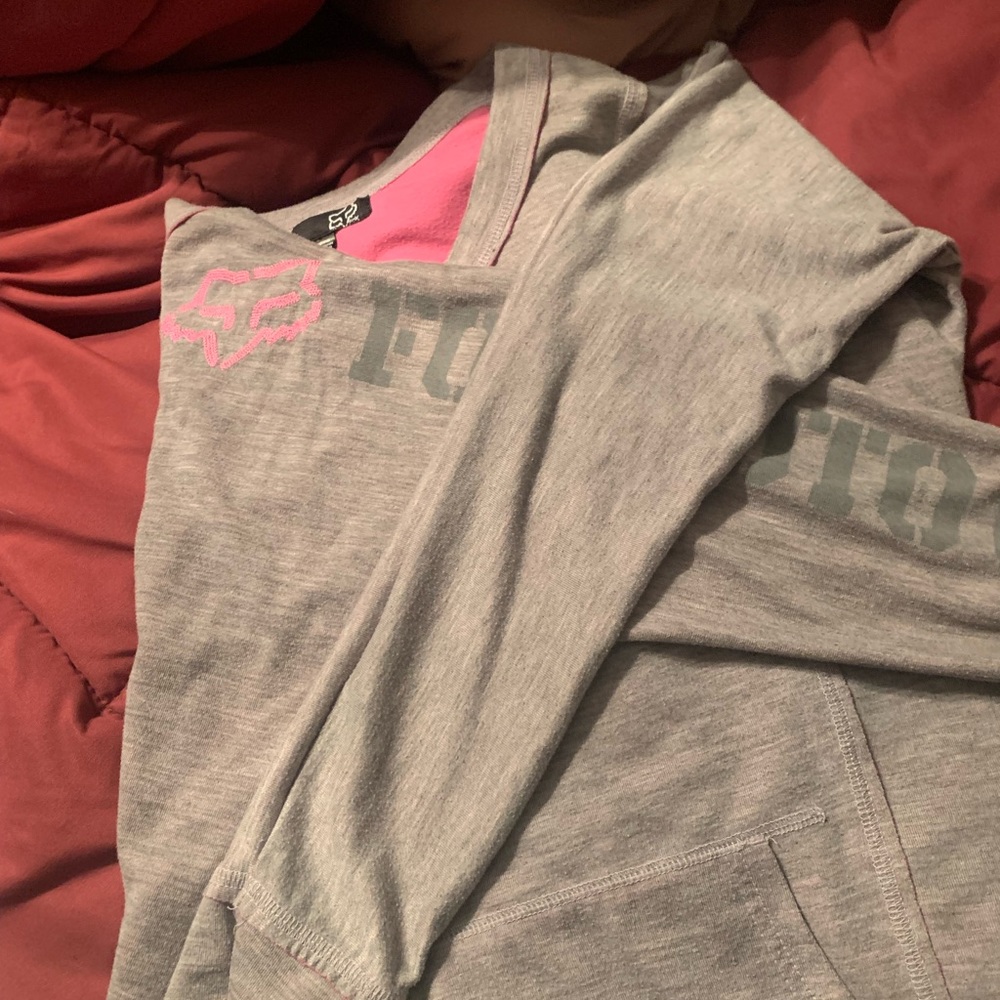 Fox Racing long sleeve shirt pink and gray . Excellent condition